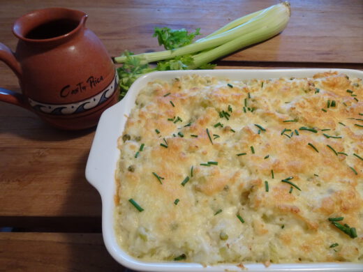 Costa Rican arroz con palmito, rice with hearts of palm