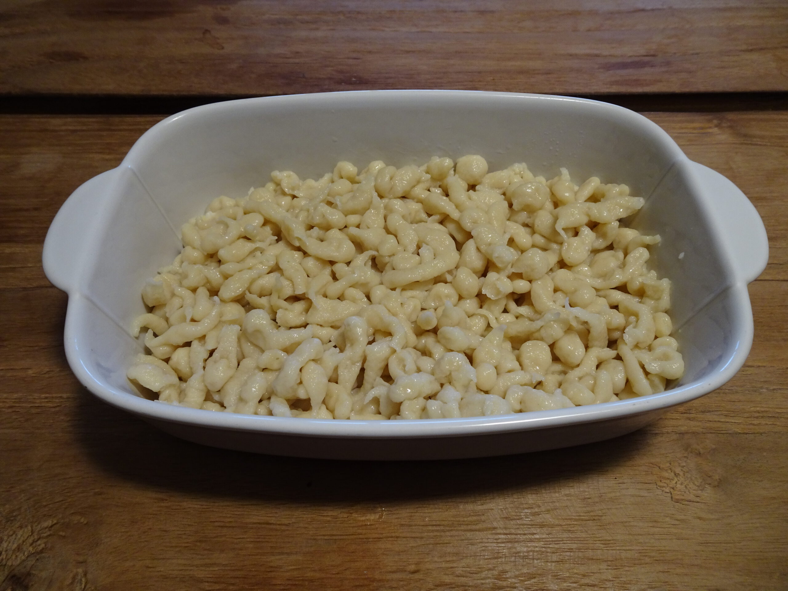 German Spaetzle with Mushroom Sauce - Jägerspätzle