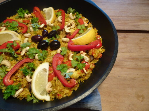 Spanish vegetarian paella