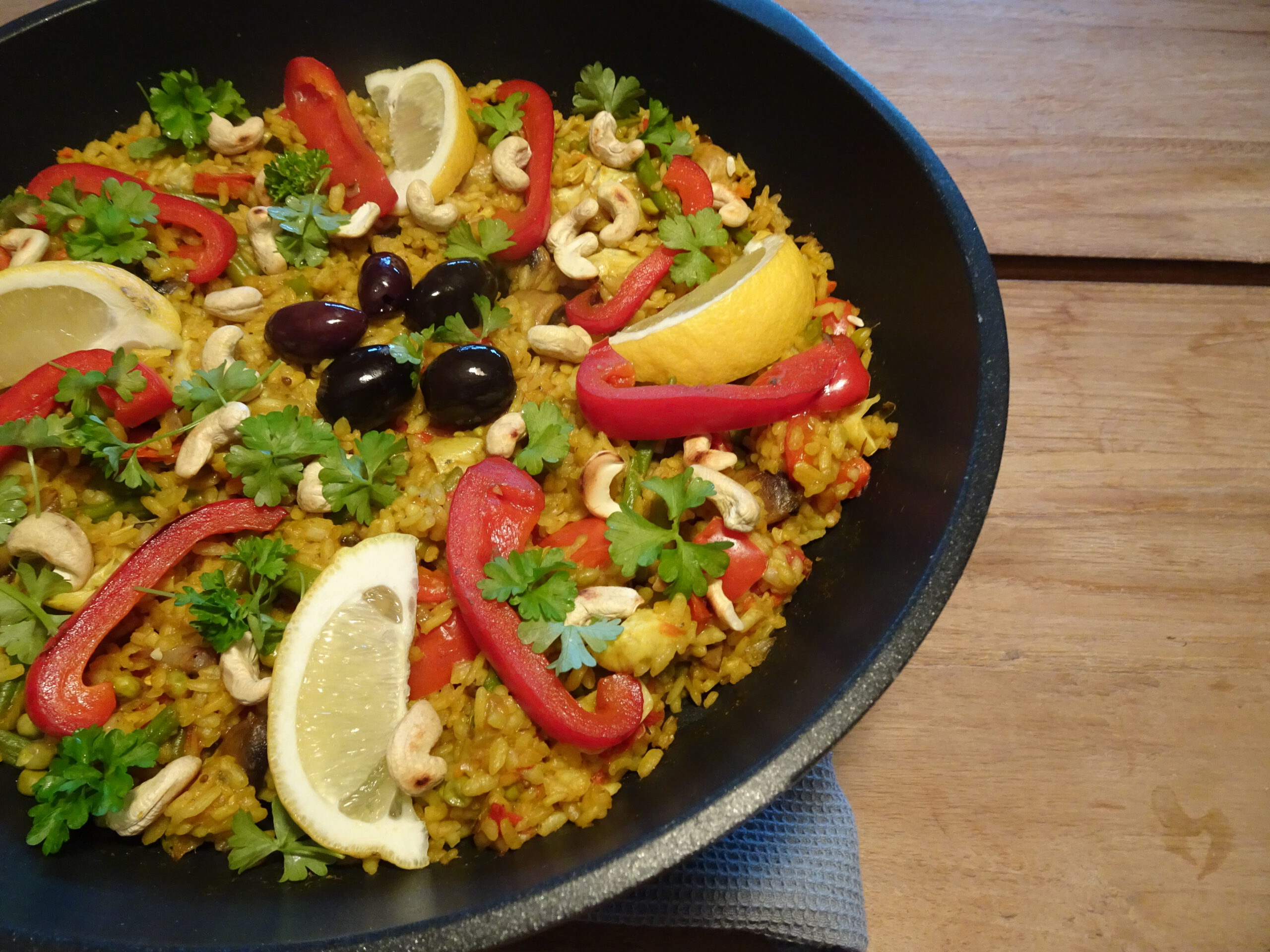 Spanish vegetarian paella