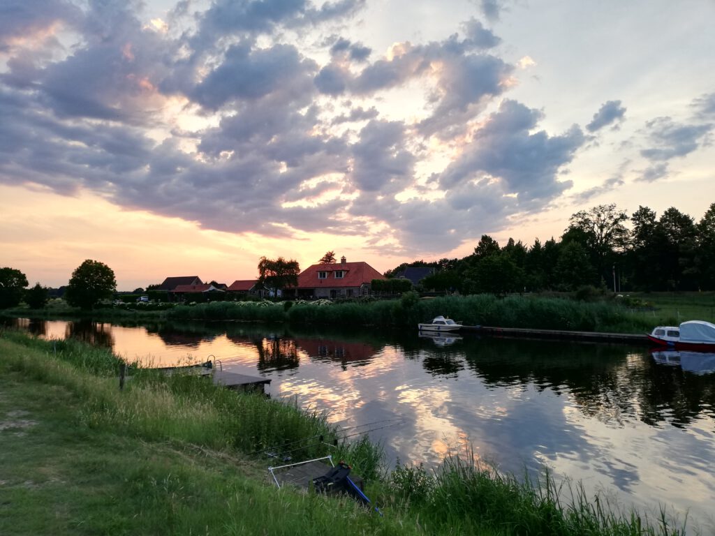 Sunset at camping in Ommen